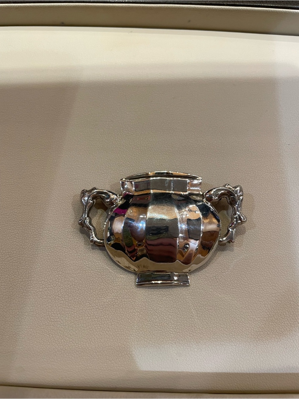 Sterling Silver Antique Vessel brooch!